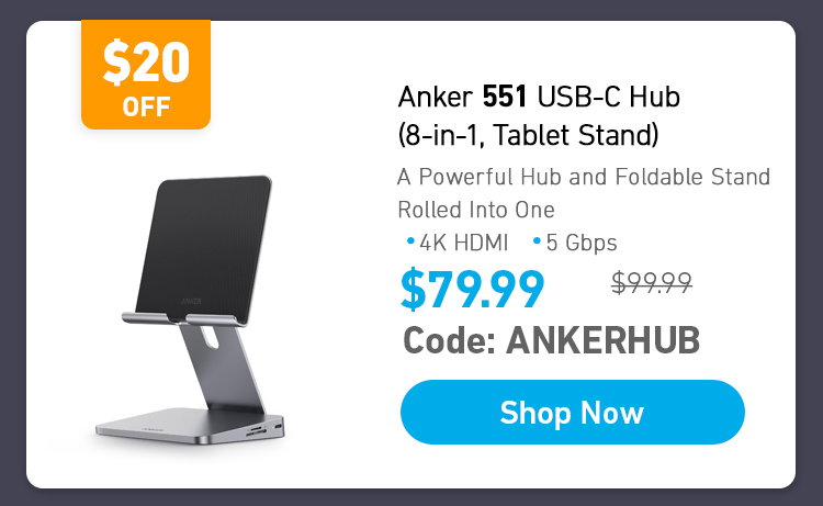 Anker 551 USB-C Hub (8-in-1, Tablet Stand) - Anker US