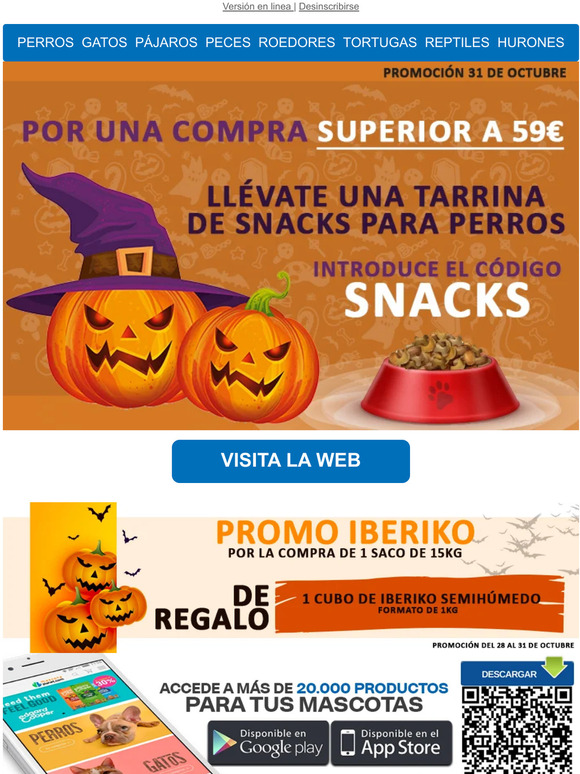 ¡¡Es Halloween!! 🎃 Te regalamos unos snacks con tu compra... 🔥