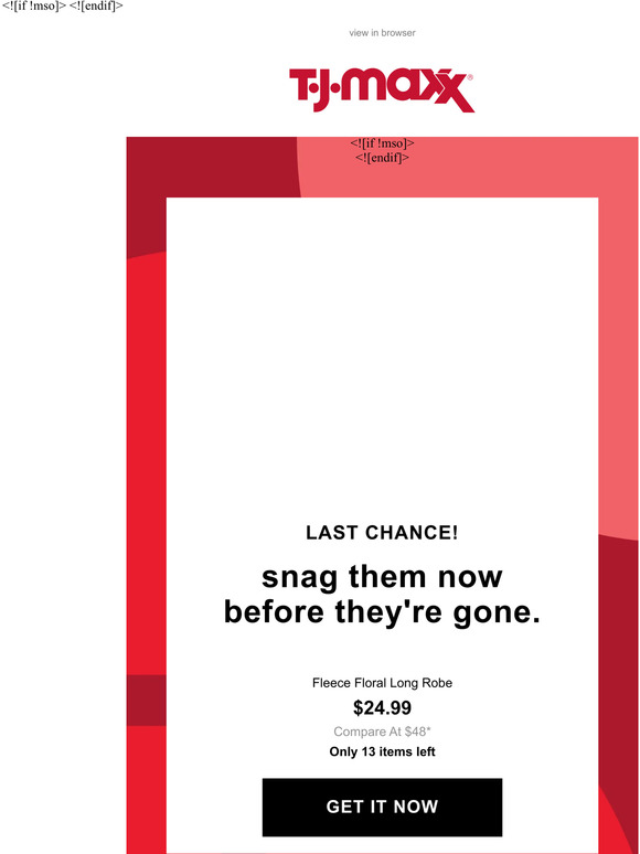 TJ Maxx Your finds are selling out FAST! Milled