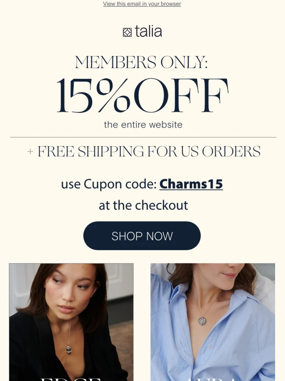 ENDS TODAY | 15% OFF + US Free Shipping