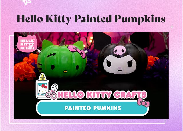 Hello Kitty Painted Pumpkins