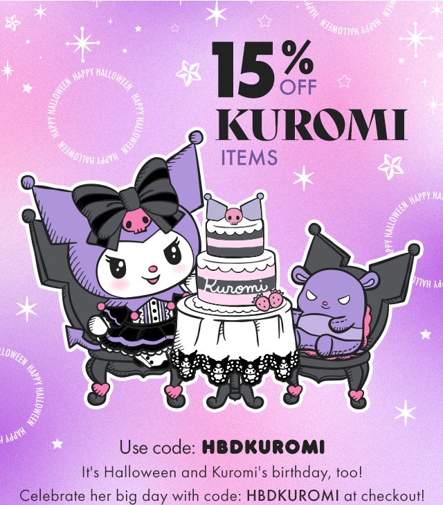 15% Off Kuromi Items