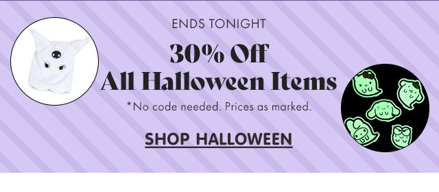 30% Off Halloween Items