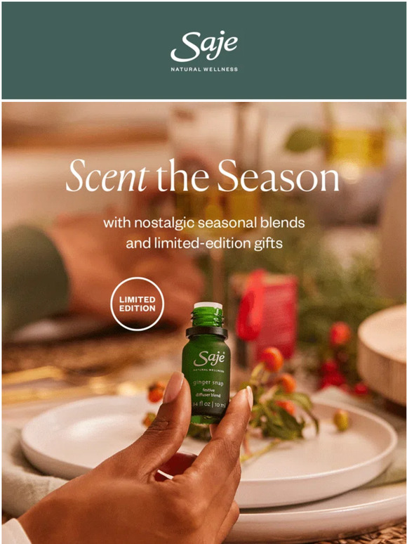 Saje Natural Wellness NEW holiday blends are here Milled