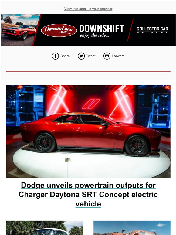 ClassicCars Dodge unveils powertrain outputs for Charger Daytona SRT