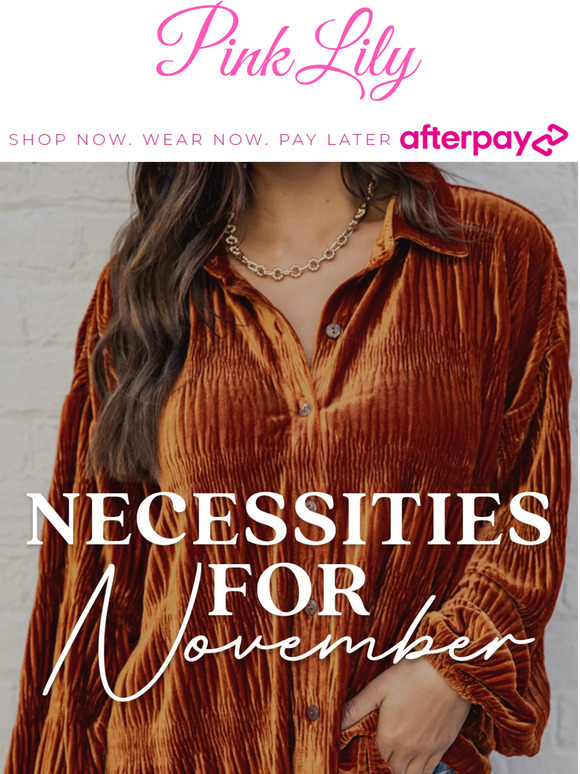 The Pink Lily Boutique November's "It" List Milled