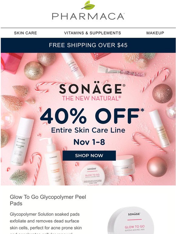 Save 40% on Sonage Skincare💗