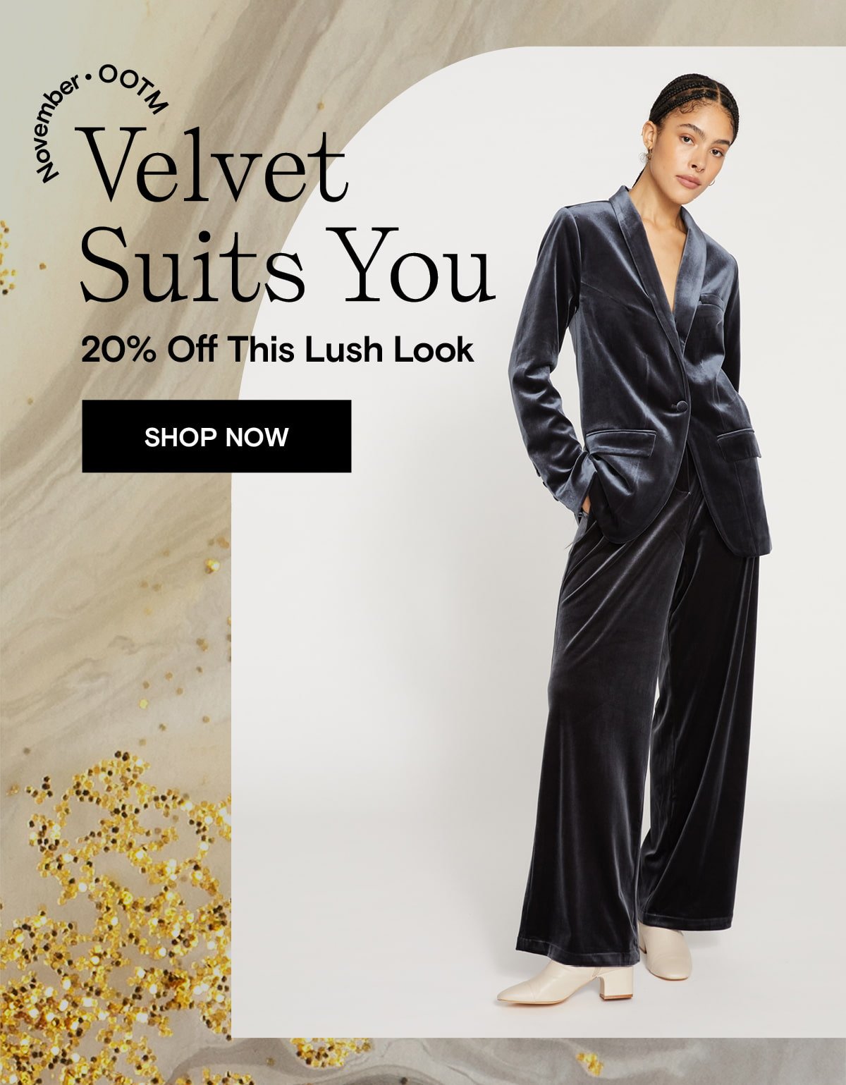 Get 20% this velvet outfit this month