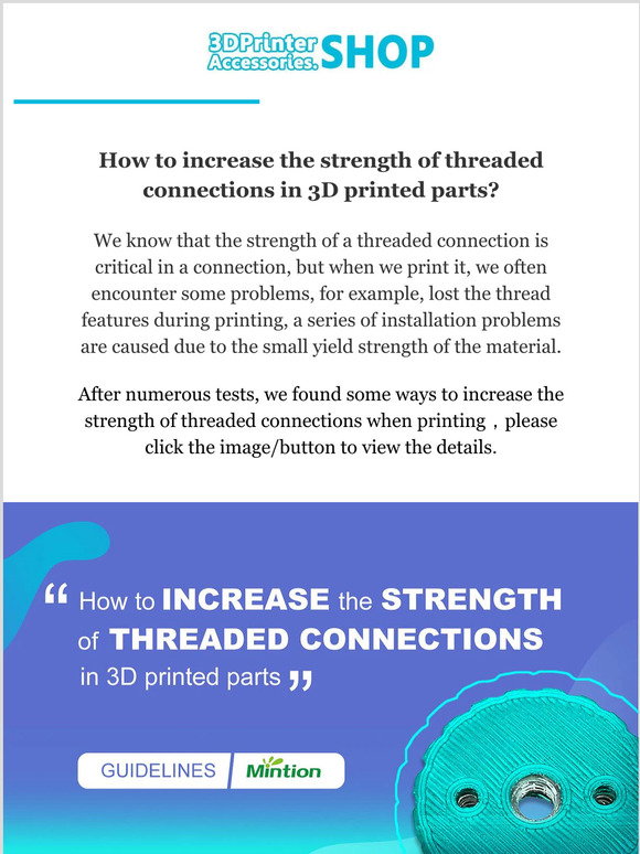 Mintion: How to increase the strength of threaded connections in 3D ...