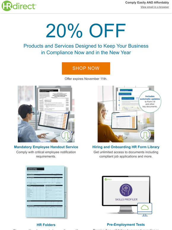 Save 20% on HR Compliance Essentials