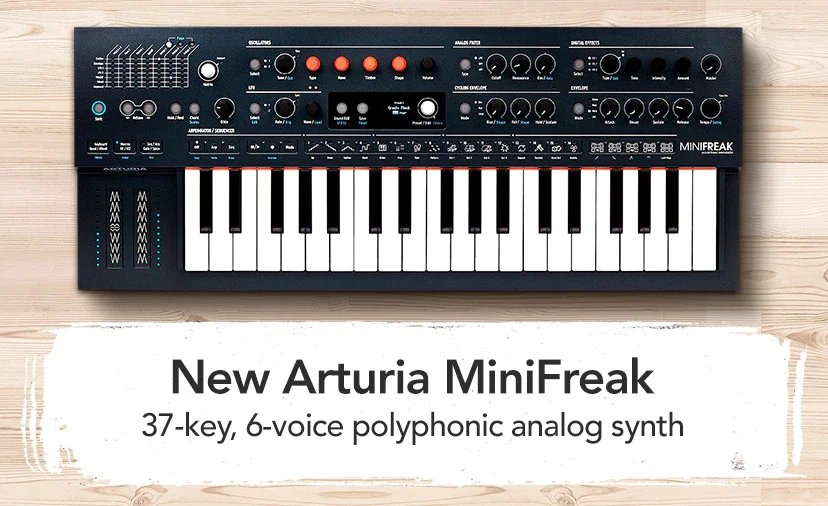New Arturia MiniFreak. A 37-key, 6-voice polyphonic analog synth for those on the cutting edge of creativity. Shop Now