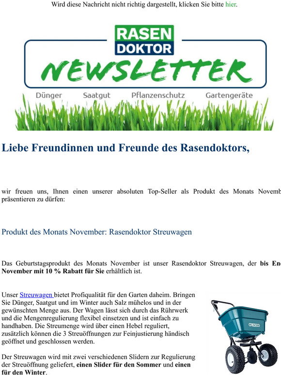 Rasendoktor: Flssignahrung fr den Rasen! | Milled