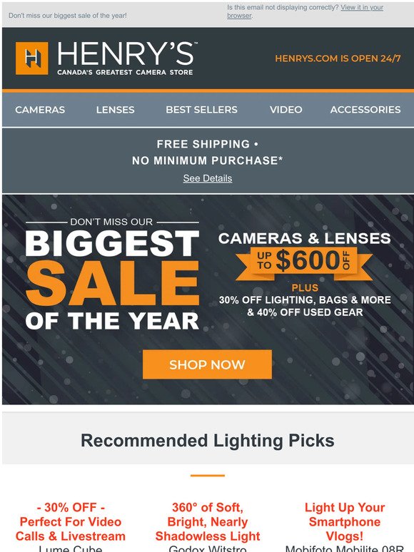 The Big Sale + Lighting & Free Shipping