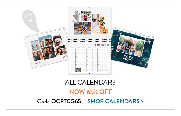 All calendars now 65 percent off.  Use code OCPTCG65.  Click to shop calendars