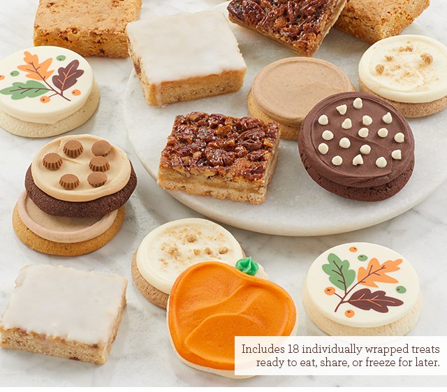 Save $20 - 18 individually wrapped treats ready to eat, share, or freeze for later.