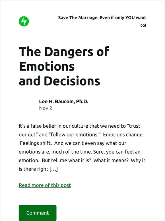 [New post] The Dangers of Emotions and Decisions