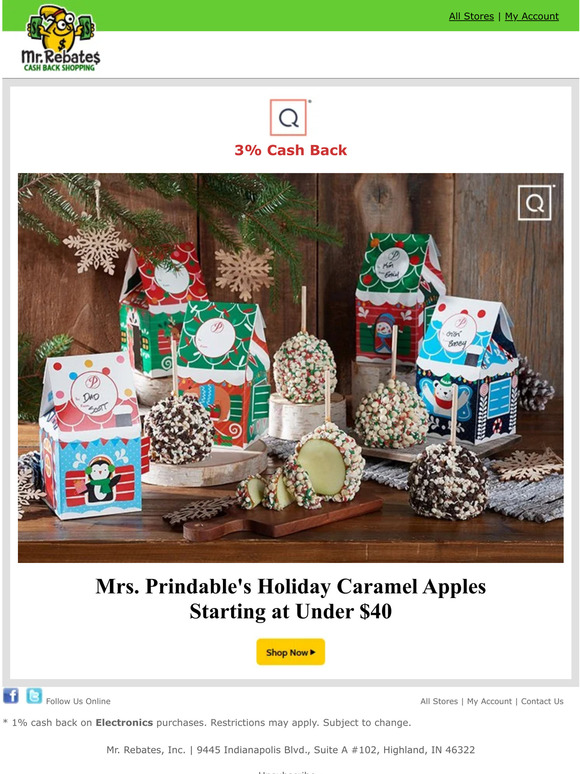 Mr. Rebates: QVC: Mrs. Prindable's Holiday Caramel Apples - Starting At ...