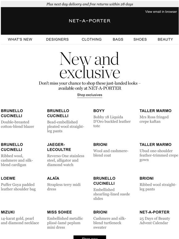 Net-A-Porter: Styles you won’t find anywhere else | Milled