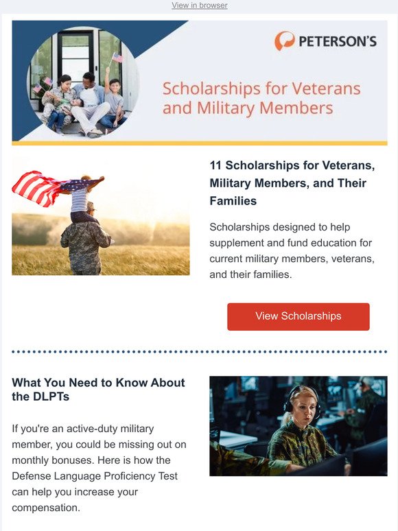 11 Scholarships for Veterans, Military Members and Their Families