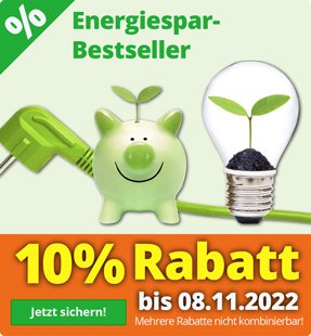 10% Rabatt auf Energiespar-Bestseller