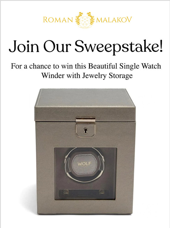 A Chance to Win a Watch Winder with Jewelry Storage