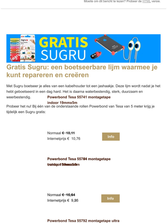 , krijg een gratis Sugru bij 5m powerbond!