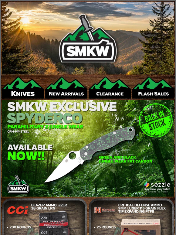 Smoky Mountain Knife Works Spyderco PM2 Jungle Wear BACK IN STOCK