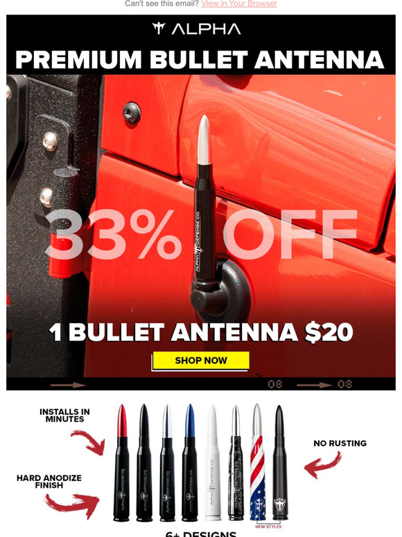 Alpha Defense Co. All New Bullet Antennas Now 20🔥 Milled