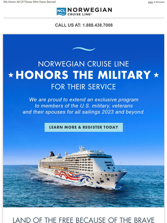 Norwegian Cruise Line: Norwegian Announces New Military Appreciation ...