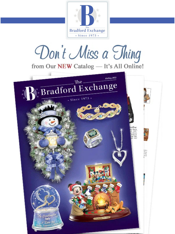 The Bradford Exchange Online New Catalog Open for This Year's Must