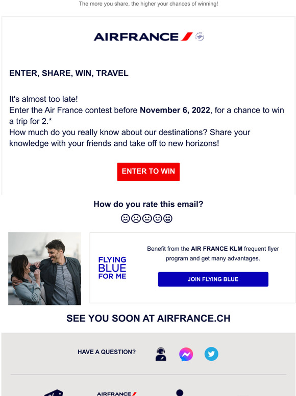 Last chance to win a trip for 2