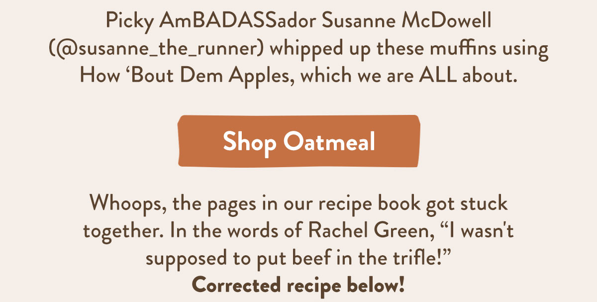 Picky Oats Performance Oatmeal - 4 Servings - How 'Bout dem Apples?