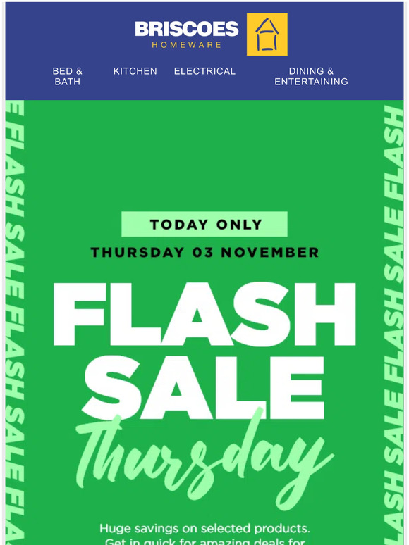 Briscoes FLASH SALE Huge offers inside 👀 Milled