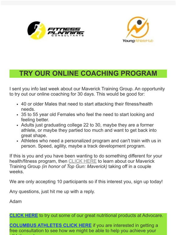 Are You A Candidate For Our Maverick Training Group?