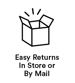 Easy Returns in Store or By Mail