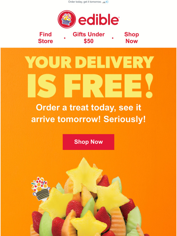 Edible Arrangements Your Delivery is Free Milled