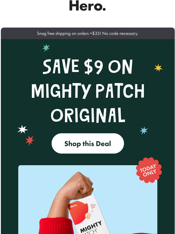 LAST CHANCE! Get 40% off Mighty Patch Original today only