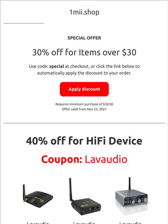 Up to 40%off for audiophiles!!!