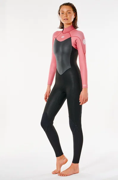 Rip Curl Omega 4/3mm Womens Back Zip Wetsuit 2023 - Rose