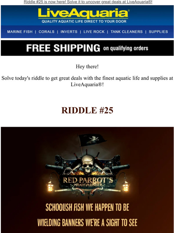 The Red Parrot's Pirate Plunder continues with Riddle