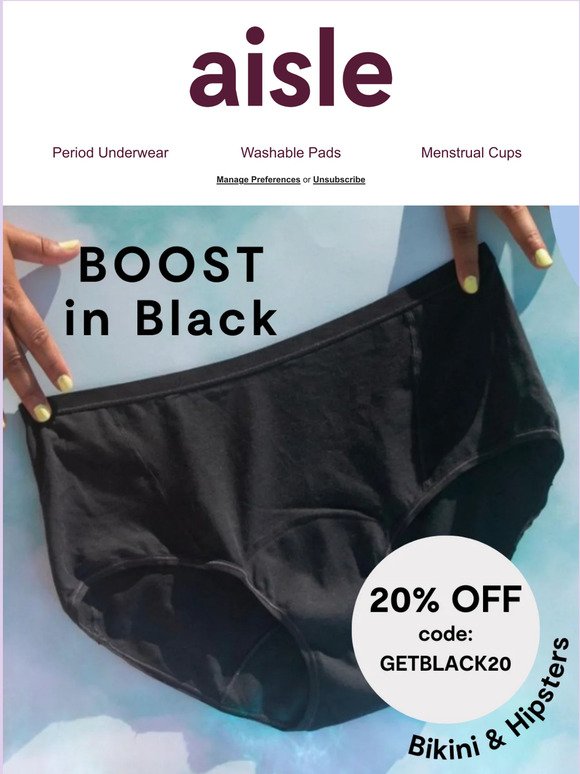 Get 20% Off Black Boost Undies, While You Can