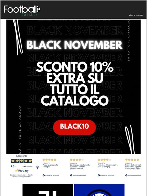 #BLACKNOVEMBER : 10% extra su tutto!