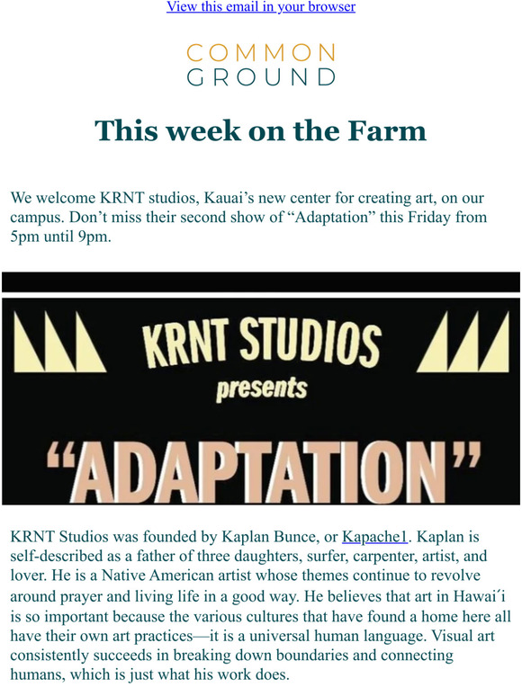 This Week on the Farm at Common Ground