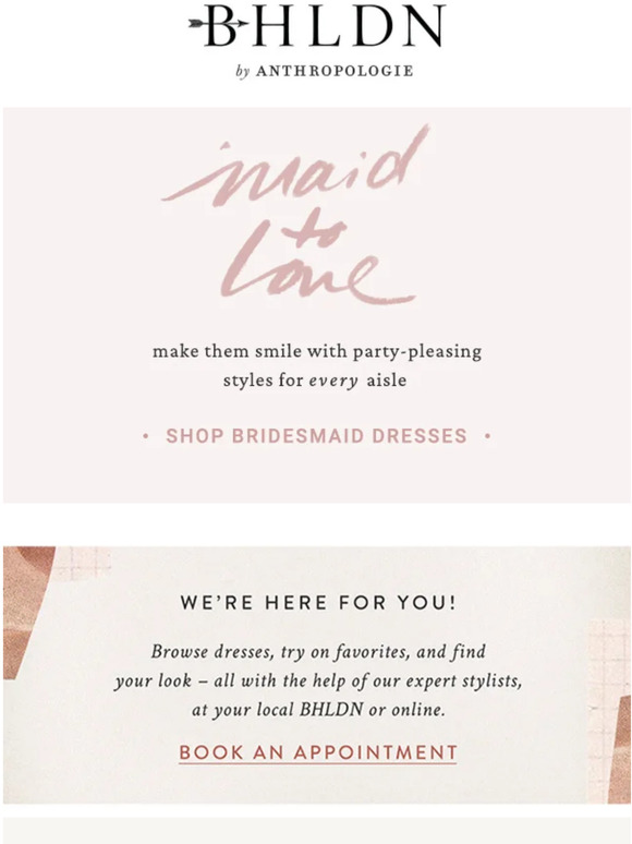 Anthropologie What Does Every Bridesmaid Want? Milled