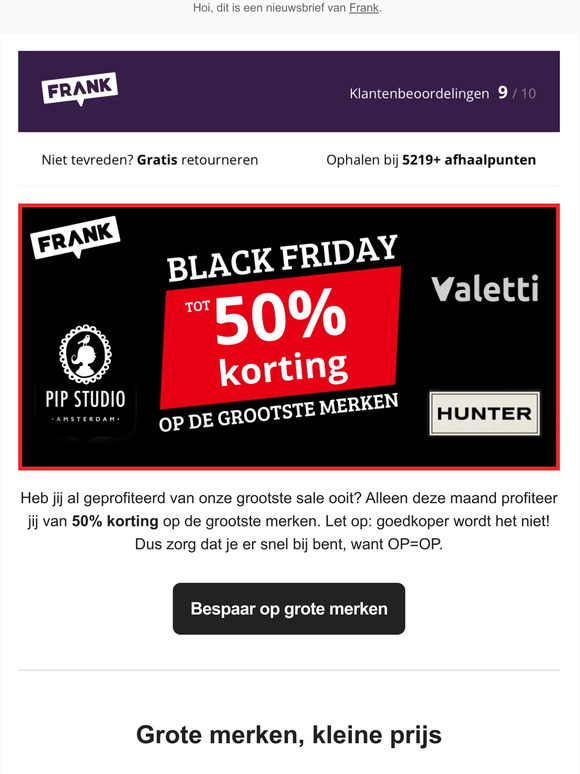 💸 Tot 50% korting op de grootste merken