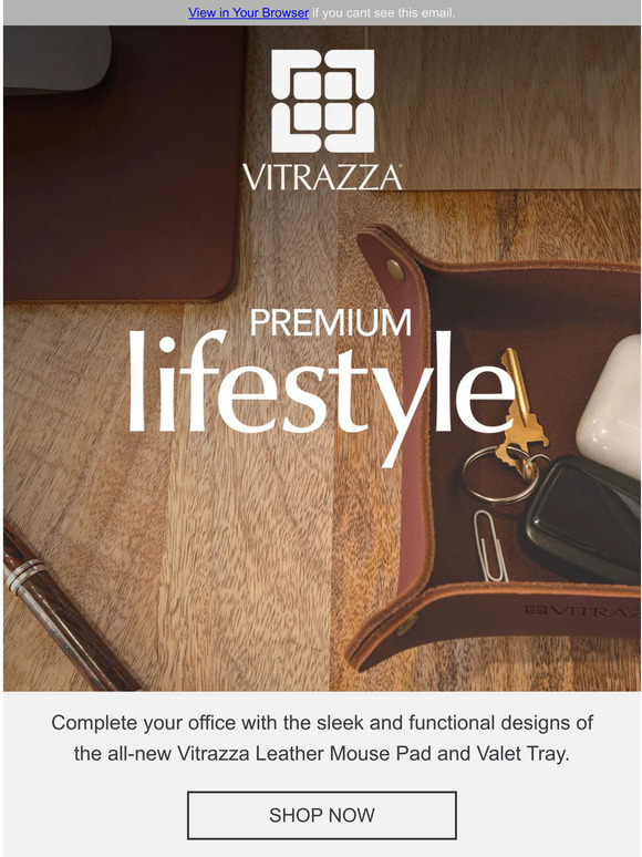 Vitrazza Brand New Vitrazza Leather Desk Accessories Milled