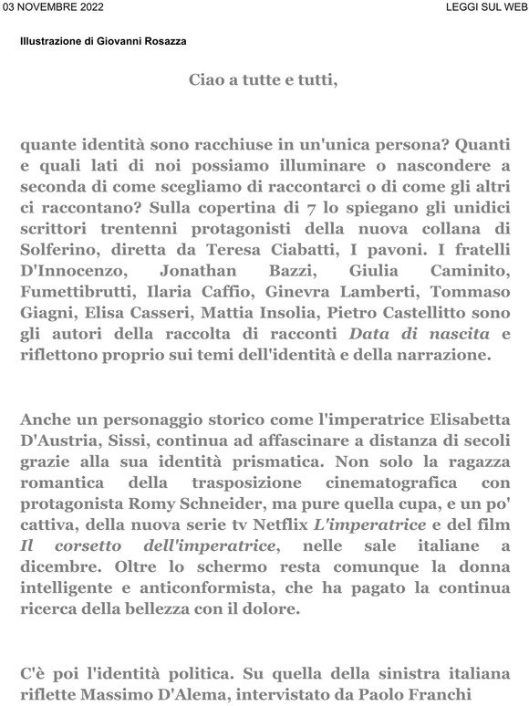 Newsletter 7+ I Pavoni di Teresa Ciabatti. La favola nera di Sissi. Lo speciale tech