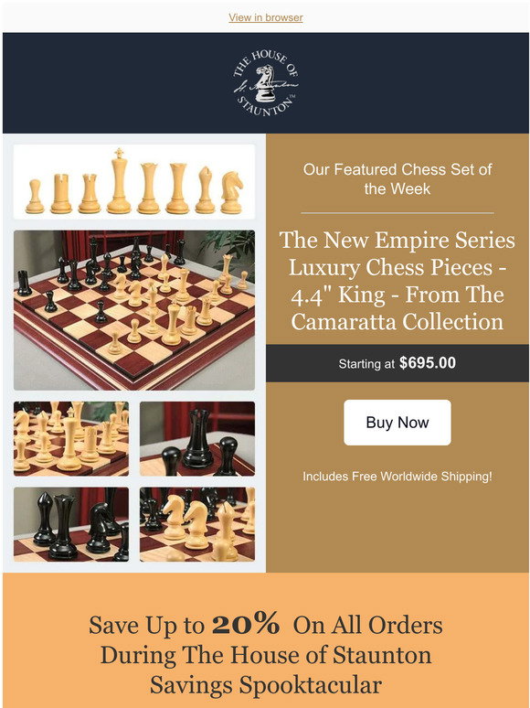 House of Staunton: Our Featured Chess Set of the Week - The New Empire ...