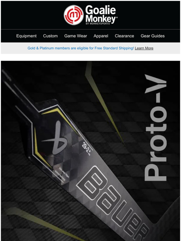 GoalieMonkey Bauer's lightest goalie stick ever The ProtoV Milled