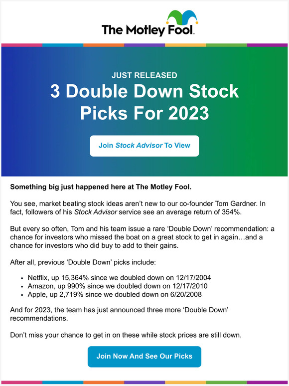 The Motley Fool Sneak Peek Our 2023 Double Down Stock Picks Milled